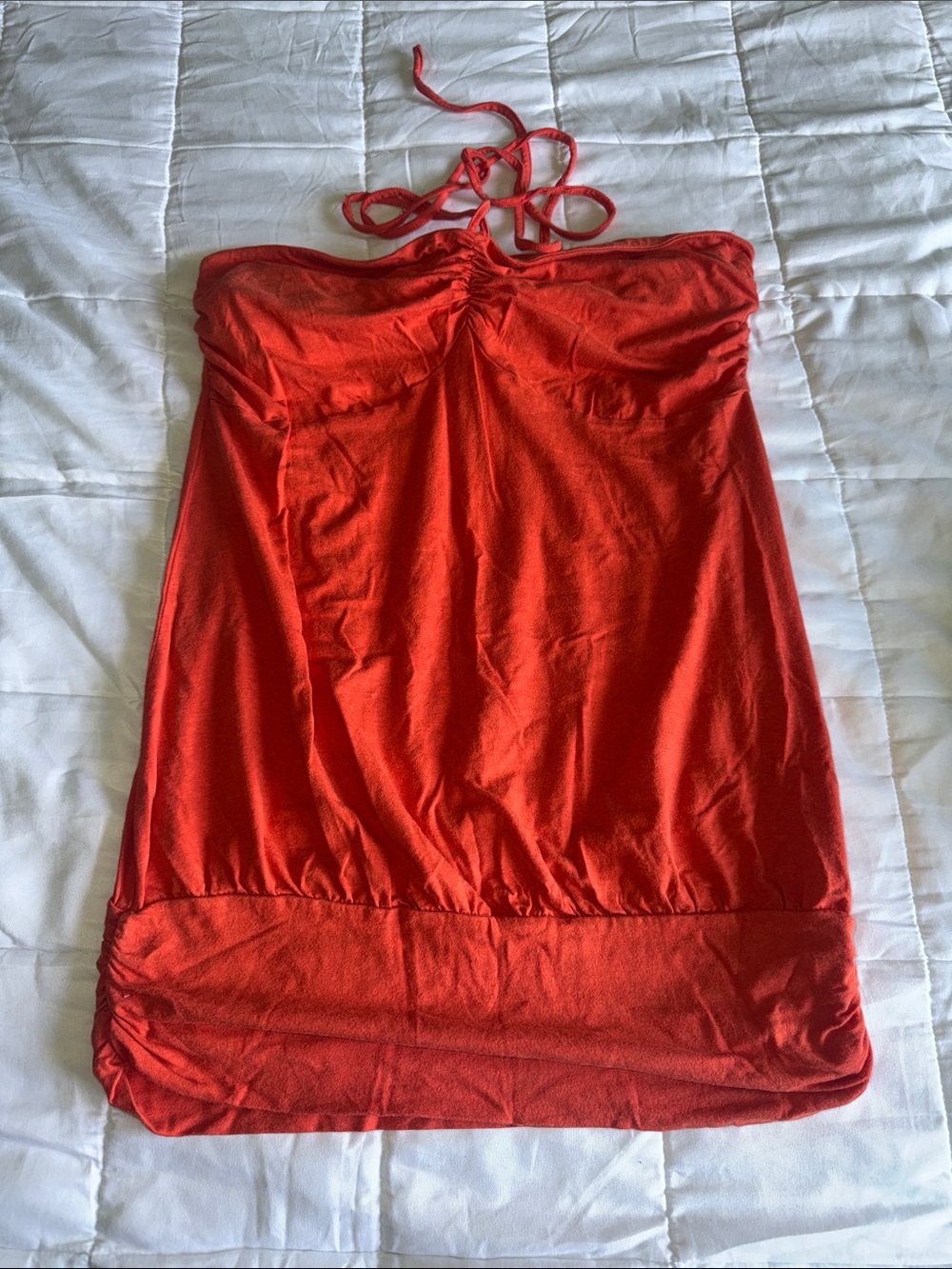 Moda International Red Halter Tube Top
